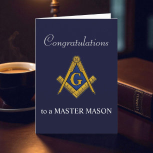 Congratulations Freemason Masonic Master Mason Thank You Card