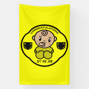 Congratulations Gay Parents Baby Boy Banner