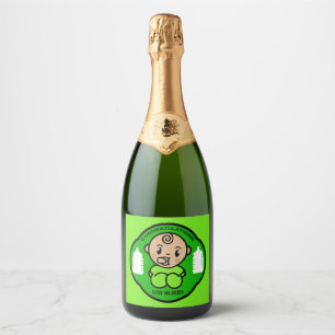 Congratulations Gay Parents New Baby Sparkling Wine Label