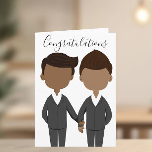 Congratulations Gay Wedding African American Men Card