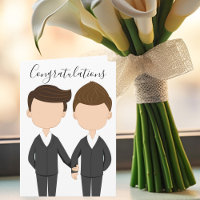 Congratulations Gay Wedding Two Men