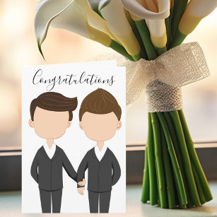 Congratulations Gay Wedding Two Men Card