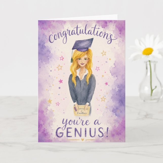 Congratulations Genius! Card (Small Plant)