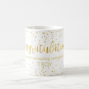 Congratulations Gold Diet Weight Loss Fitness Coffee Mug