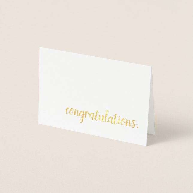 congratulations gold foil card (Front)