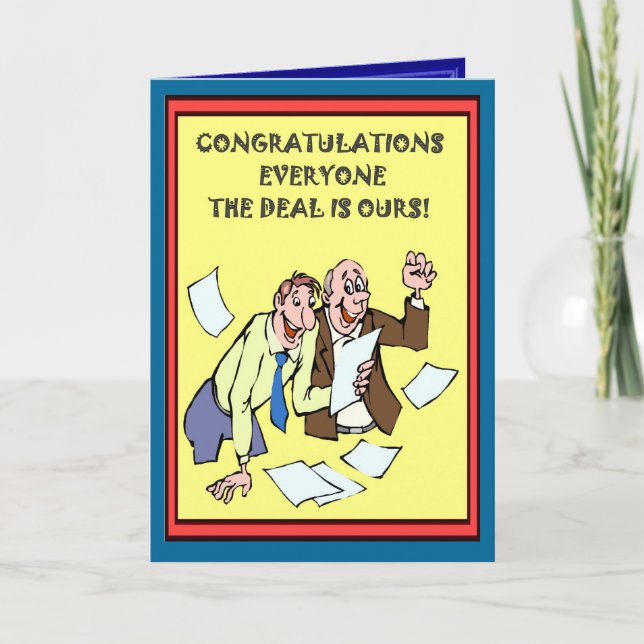 Congratulations! Good teamwork! Card (Front)