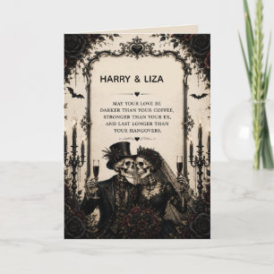 Congratulations Gothic Happy couple  wedding Card