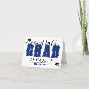 Congratulations Grad Blue Graduation Card