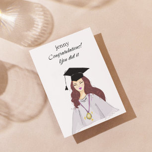 congratulations, grad cap, graduation card