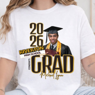 Congratulations Grad Class of 2028 Custom Photo T-Shirt