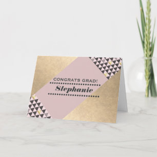 Congratulations Grad. Geometric Pattern Custom Card