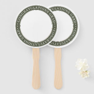 Congratulations Grad Modern Custom Photo Hand Fan