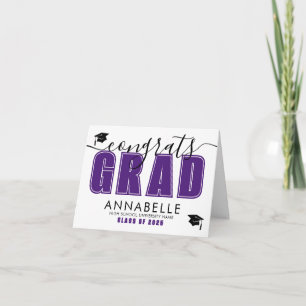 Congratulations Grad Purple Graduation Card