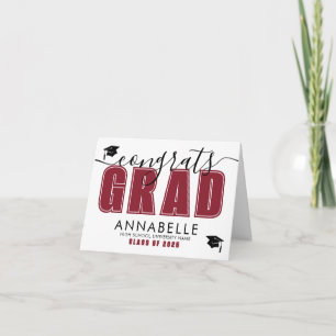 Congratulations Grad Red Graduation Card