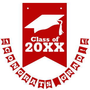 Congratulations Grad Scarlet and White Bunting