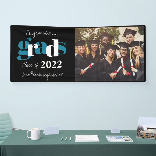 Congratulations Grads Photo Graduation Banner (Tradeshow)