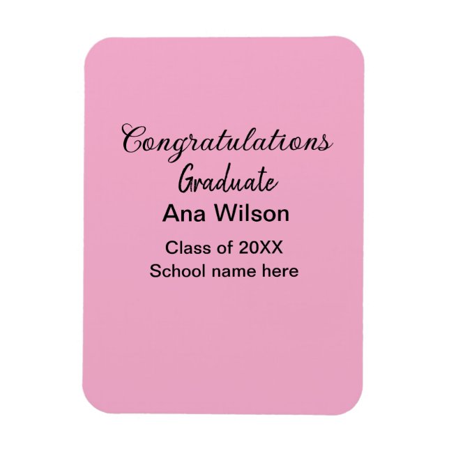 congratulations graduate add name class year schoo magnet (Vertical)