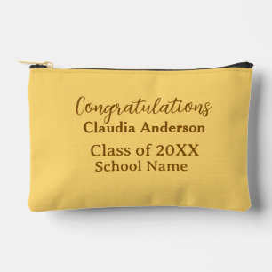 Congratulations graduate add school name simple mo accessory pouch