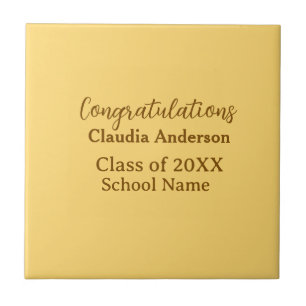 Congratulations graduate add school name simple mo ceramic tile