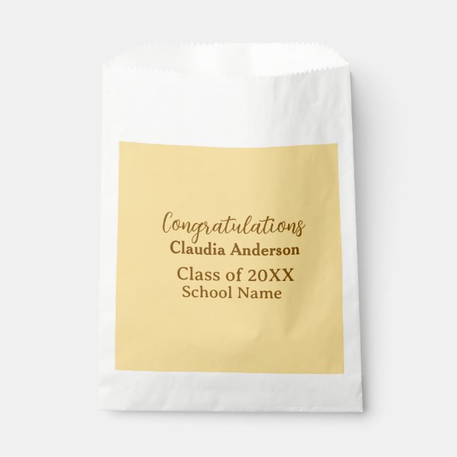 Congratulations graduate add school name simple mo favour bag (Front)