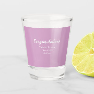 Congratulations graduate add school name simple mo shot glass