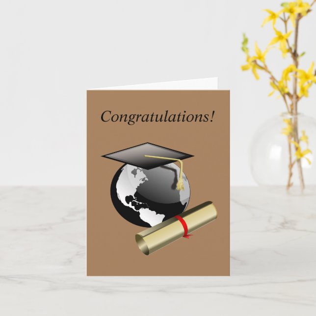 Congratulations Graduate Card (Yellow Flower)