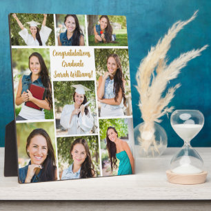 Congratulations Graduate Chic Collage Photo Plaque