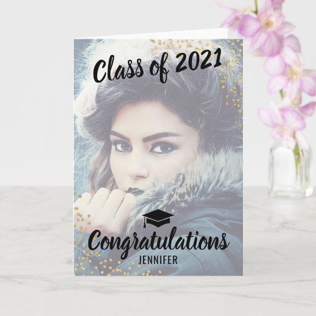 Congratulations Graduate Class of 2025 Photo Card (Orchid)