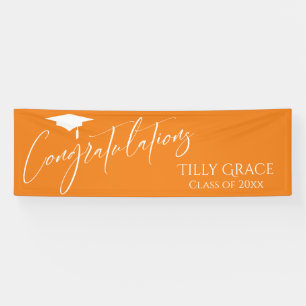 Congratulations Graduate Class of Bright Orange Banner