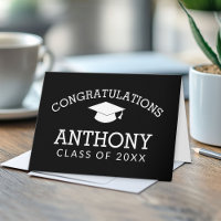Congratulations Graduate - Classic Grad Cap Black