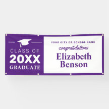 Congratulations Graduate Custom Banner Purple