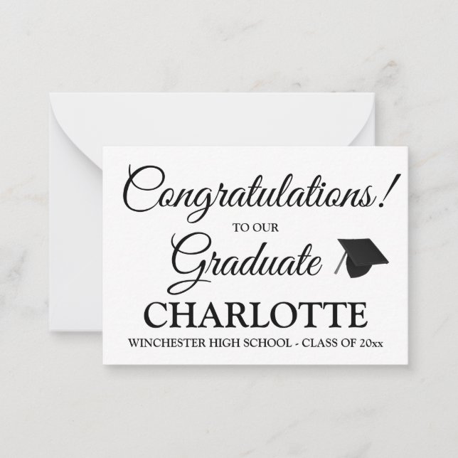Congratulations graduate custom script graduation card (Front)