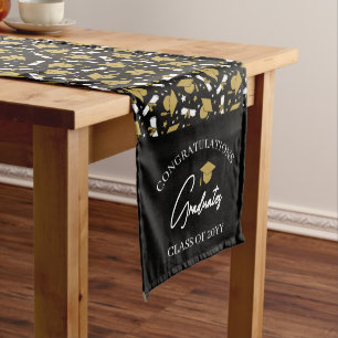 Congratulations Graduate Gold & White With Year Medium Table Runner