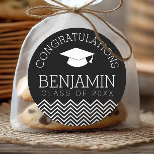 Congratulations Graduate Graduation CAN EDIT COLOR Classic Round Sticker