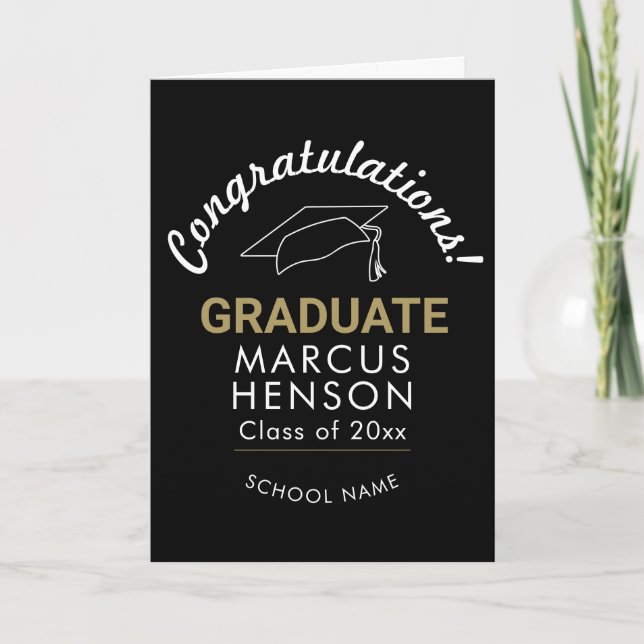 Congratulations Graduate Graduation Cap Card (Front)