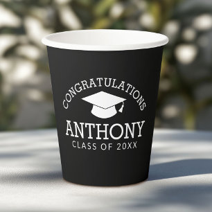 Congratulations Graduate - Graduation Cap Class of Paper Cups