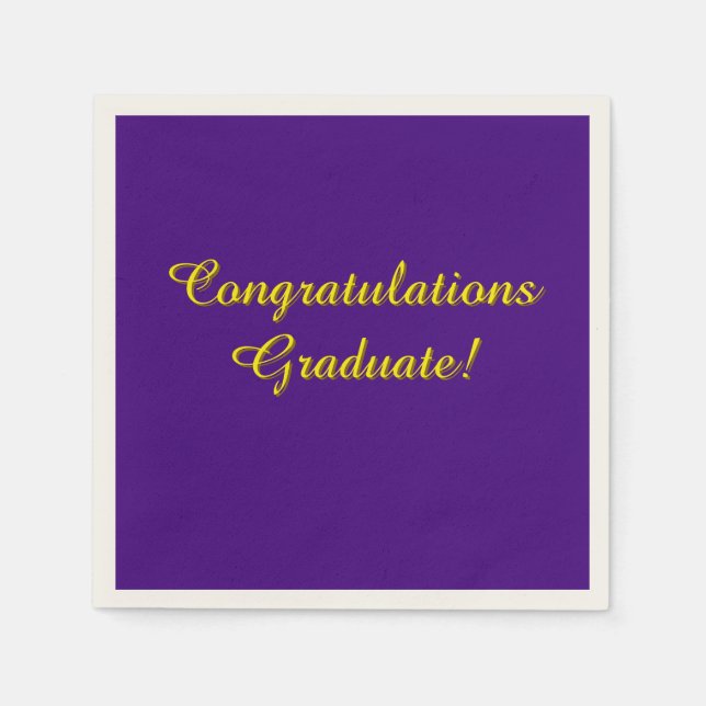 Congratulations Graduate Graduation Napkin (Front)