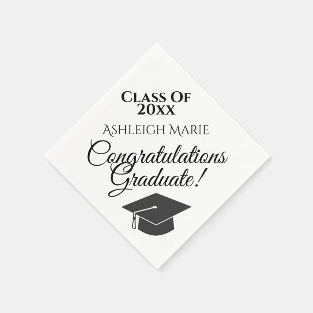 Congratulations Graduate Graduation Party Napkins (Corner)