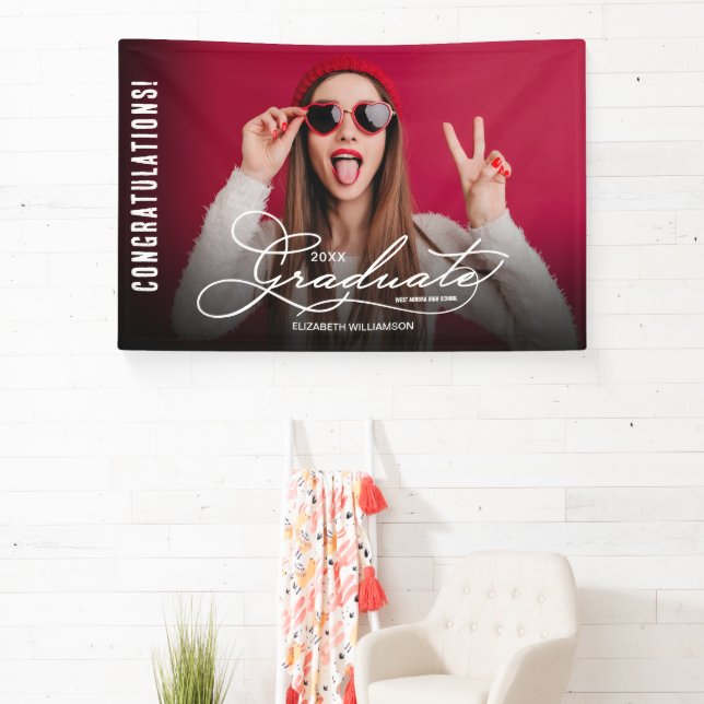 Congratulations Graduate Modern Photo Large Banner (Insitu)