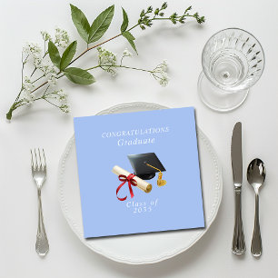 Congratulations Graduate Mortar Board Diploma Napkin