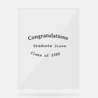 Congratulations graduate name class of 20XX type w