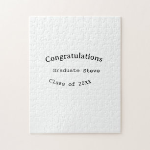 Congratulations graduate name class of 20XX type w Jigsaw Puzzle