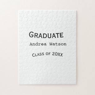 Congratulations graduate name class of 20XX type w Jigsaw Puzzle