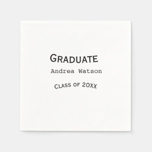 Congratulations graduate name class of 20XX type w Napkin
