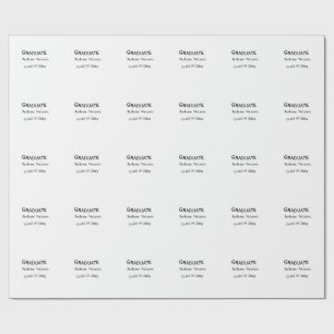 Congratulations graduate name class of 20XX type w Wrapping Paper