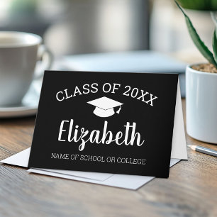 Congratulations Graduate Name Script Graduation Card