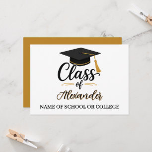 Congratulations Graduate Name Script Graduation  Invitation