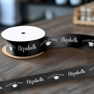 Congratulations Graduate Name Script Graduation Satin Ribbon