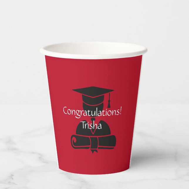 Congratulations Graduate Paper Cups - HAMbyWG (Front)