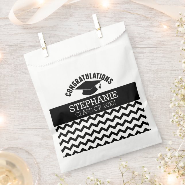 Congratulations Graduate - Personalised Graduation Favour Bag (Clipped)